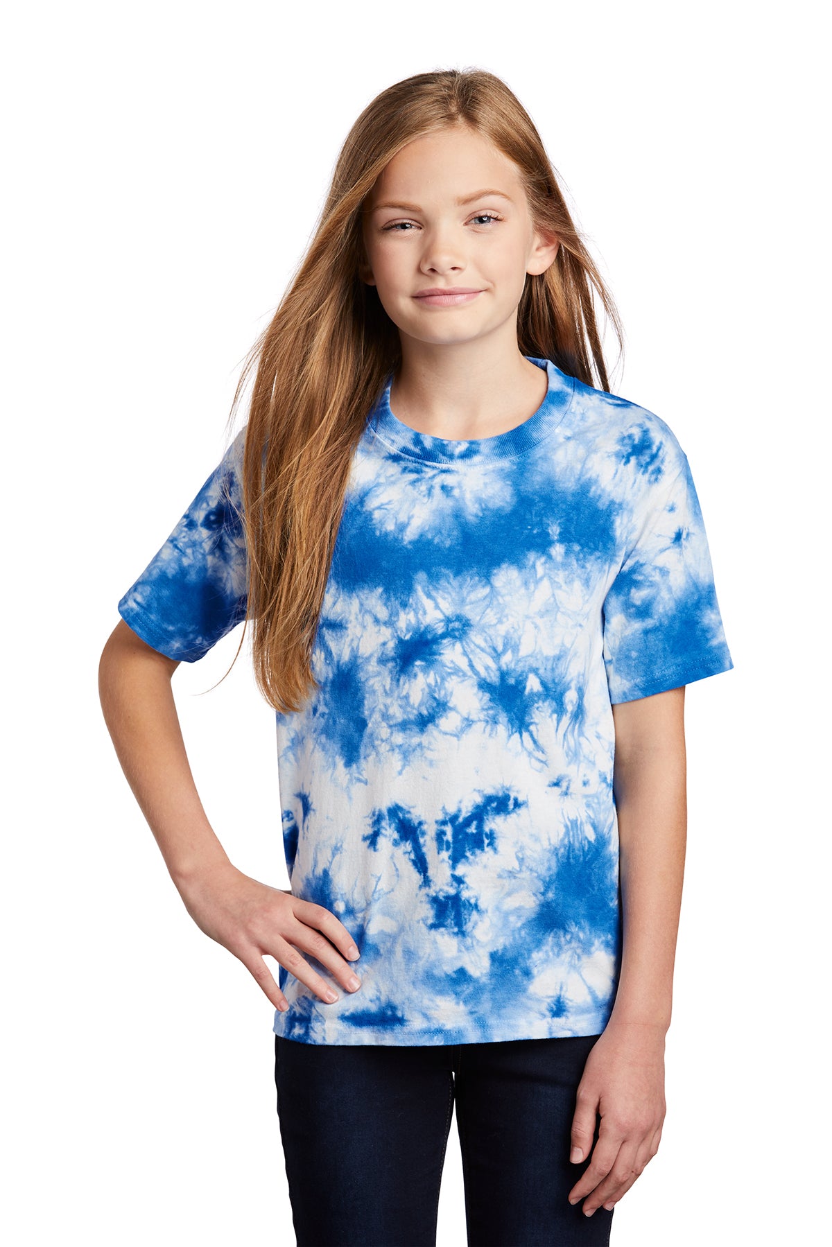 SHORT SLEEVE CRYSTAL TIE-DYE COTTON With DESING (optional)